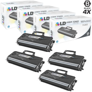 Ld Compatible Brother Tn360 Tn330 Set of 4 Hy Black Cartridges for Dcp-7030 Dcp7-7040 Dcp-7045n Hl-2140 Hl-2150n Hl-2170w Mfc-7320 Mfc-7340 Mfc-7345dn