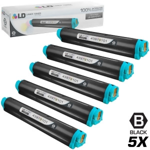 Ld Compatible Replacement for Okidata 43979101 Set of 5 Black Laser Toner Cartridges for Mb460 Mb470 Mb480 Mfp Oki B410 Oki B410dn Oki 460 - All