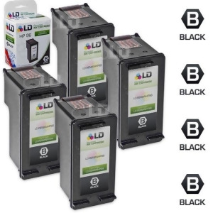 Ld Remanufactured Replacement for Hp 96 / C8767wn Set of 4 High Yield Black Ink Cartridges - All
