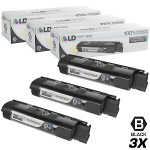 Ld Compatible Okidata 42127404 Set of 3 Black Toner Cartridges for Oki C5100n C5150n C5200n C5250 C5300n C5400 C5400dn C5400dtn C5400n C5400tn C5450 C