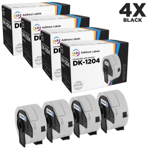 Ld Compatible Brother Dk-1204 White Labels 4Pk 0.66 x 2.1 400 Labels/Roll for P-Touch Ql-800 Ql-810w Ql-820nwb Ql-1050 Ql-1060n Ql-500 Ql-550 Ql-570 Q