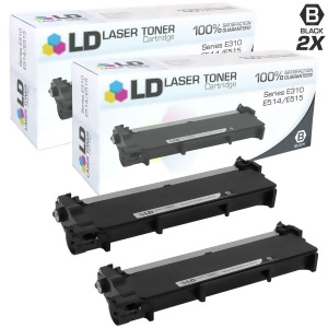 Ld Compatible Dell 593-Bbkc / Cvxgf Set of 2 Black Laser Toner Cartridges for Dell E310dw E514dw E515dn E515dw - All