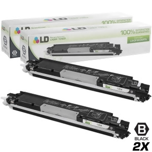 Ld Remanufactured Replacements for Hewlett Packard Cf350a Hp 130A Set of 2 Black Laser Toner Cartridges for use in Hp Color LaserJet Pro Mfp M176n and