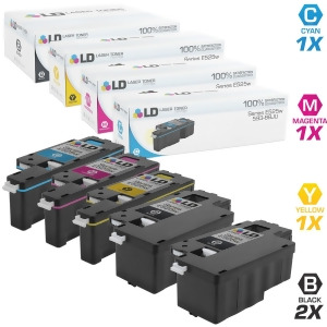 Ld Compatible Dell E525w Set of 5 Laser Toner Cartridges 2 593-Bbjx / Dpv4t Black 1 593-Bbju / H5wfx Cyan 1 593-Bbjv / G20vw Magenta 1 593-Bbjw / 3581