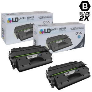 Ld Compatible Replacements for Hp Ce505x Hp 05X Set of 2 High Yield Black Laser Toner Cartridges for use in Hp LaserJet P2055d P2055dn and P2055x Prin