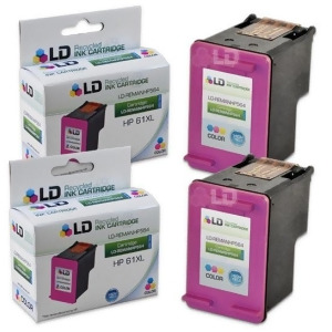Ld Remanufactured Replacement for Hp 61Xl Ch564wn Pack of 2 High Yield Color Ink Cartridges for DeskJet 1000 2050 3050 3510 Envy 4500 5530 5539 Office