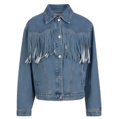 MSGM Denim Fringe Jacket MSGM Denim Fringe Jacket
