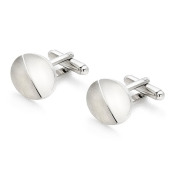 Oval Brushed and Polished Men's Cufflinks Oval Brushed and Polished Men's Cufflinks
