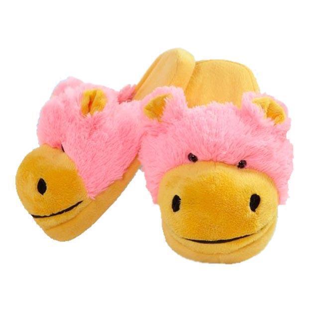 My Pillow Pets Neon Hippo Slippers