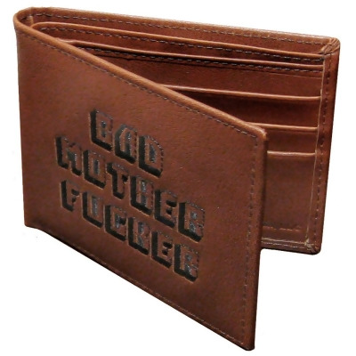 Pulp Fiction Bad Mother F**ker Embroidered Brown Leather Wallet 