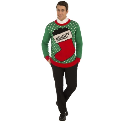 Naughty Stocking Ugly Christmas Sweater Adult 