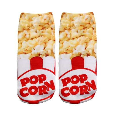 Popcorn Photo Print Ankle Socks 
