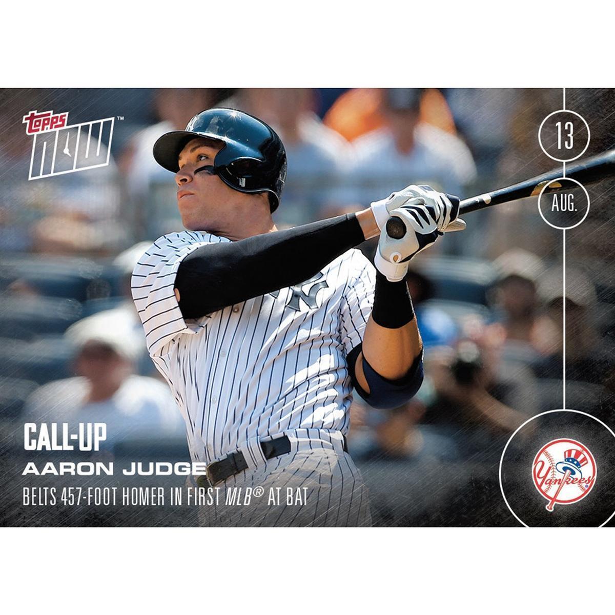NY Yankees, Aaron Judge (Call-Up) MLB Topps NOW Card 353