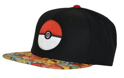 Pokemon Pokeball Sublimated Bill Youth Snapback Hat 
