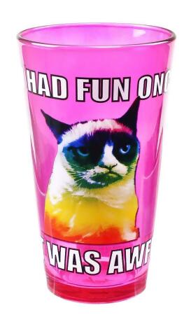 Grumpy Cat Fun 16oz Pint Glass 