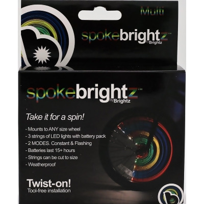Spoke Brightz LED Bicycle Spoke Accessory, Multicolored 