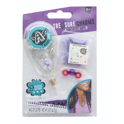 Acade-Me Treasure Charm Bracelets Jewelry Craft Kit: Amethyst Hope (Purple) 