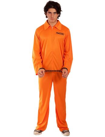 Orange Prisoner Jumpsuit Adult Costume