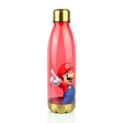 Super Mario Bros Red Plastic Water Bottle | 20 oz 