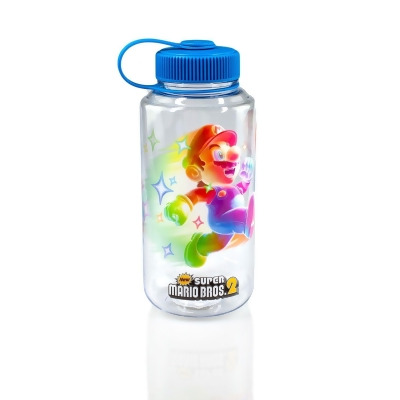 Super Mario Bros 6-Inch Plastic Water Bottle | Super Star Ice Cubes 