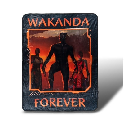 Black Panther Wakanda Forever Lightweight Fleece Throw Blanket | 45 x 60 inches 