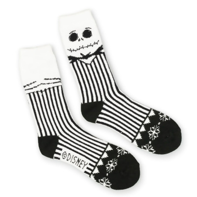 Jack Skellington Nightmare Before Christmas Striped Sweater Socks size 10-13 