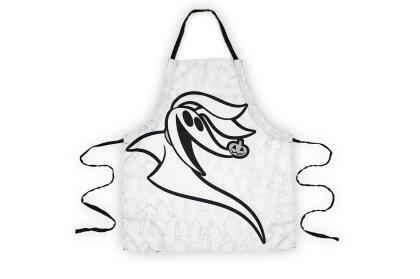 Nightmare Before Christmas Zero Apron - Kitchen Accessory - White & Black Ties 