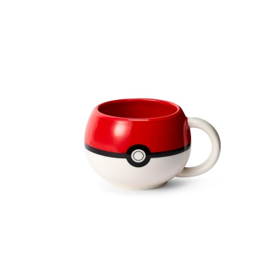 Pokemon Pokeball Molded Ceramic Coffee Mug 