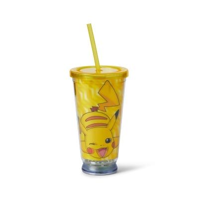 Pokemon Pikachu Carnival Cup - 18oz BPA-free Tumbler Cup with LED Lights 