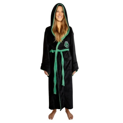 Harry Potter Slytherin Hooded Bathrobe for Adults | One Size Fits Most 