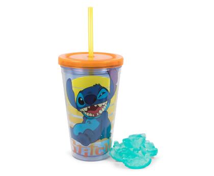 Disney Lilo & Stitch Carnival Cup With Ice Cubes | Holds 16 Ounces 