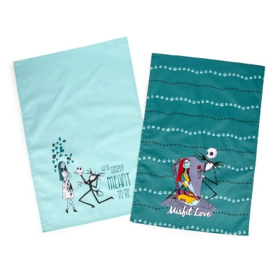Nightmare Before Christmas Jack and Sally Cotton Kitchen Hand Towels | Set of 2 