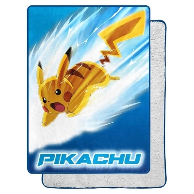 Pokemon Pikachu Bolt 60 x 80 Inch Silk Touch Throw Blanket 
