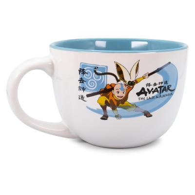 Avatar: The Last Airbender Aang and Momo Ceramic Soup Mug | Holds 24 Ounces 