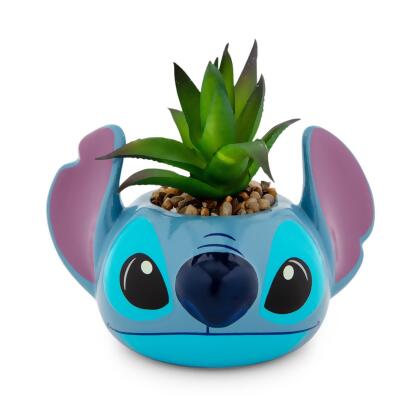 Disney Lilo & Stitch 3-Inch Ceramic Mini Planter with Artificial Succulent 