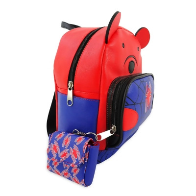 Marvel Spider-Man Bear 10 Inch Pleather Backpack w/ Coin Purse 