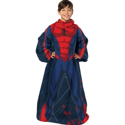 Marvel Spider-Man Youth Silk Touch Comfy Throw Blanket with Sleeves 