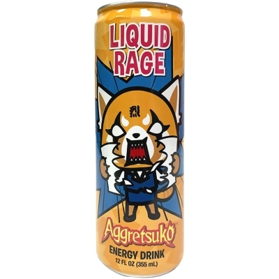 Sanrio Aggretsuko Liquid Rage 12oz Energy Drink | 1 Can 