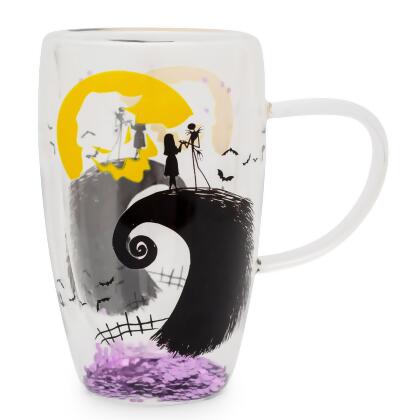 Disney The Nightmare Before Christmas Oogie Boogie Moon Confetti Glass Mug | Holds 15 Ounces 