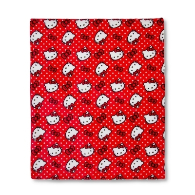 Sanrio Hello Kitty Red Polka Dots Sherpa Throw Blanket | 50 x 60 Inches 