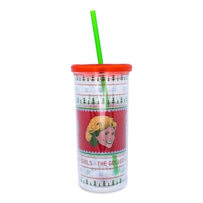 The Golden Girls Holiday Sweater Carnival Cup With Lid and Straw 