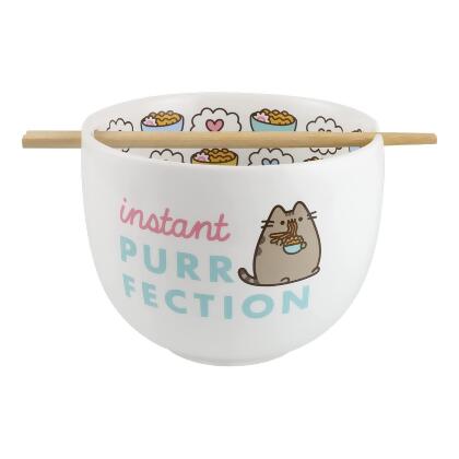 Pusheen Instant Purrfection Ramen Bowl with Chopsticks 