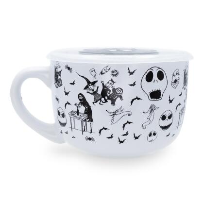 Disney The Nightmare Before Christmas Scary Citizens Ceramic Soup Mug With Lid 
