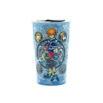 Kingdom Hearts Guiding Key Ceramic Travel Mug with Lid | Holds 10 Ounces 