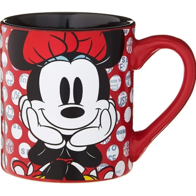 Disney Minnie Mouse Rock the Dots Ceramic Coffee Mug | Holds 14 Ounces 