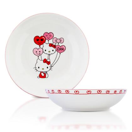 Sanrio Hello Kitty Balloons 9-Inch Ceramic Coupe Dinner Bowl 