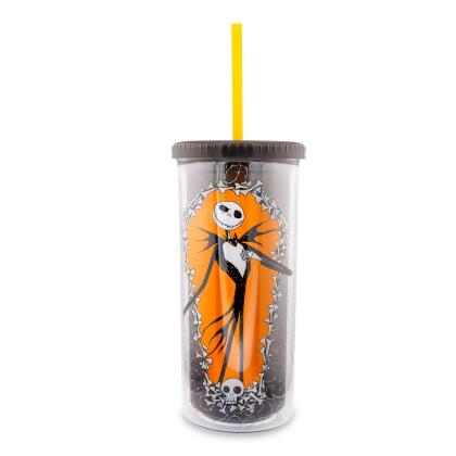 Jack Skellington Cup with Straw - Nightmare Before Christmas 