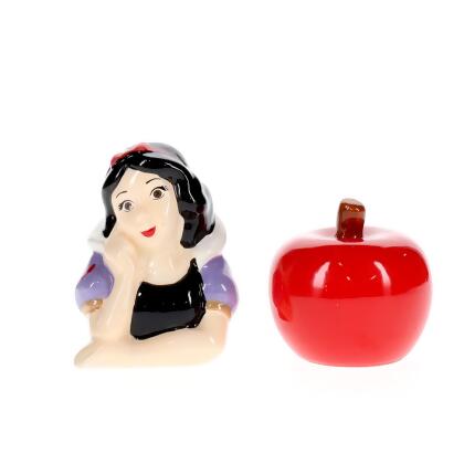 Disney Snow White and Apple Ceramic Salt and Pepper Shaker Set 