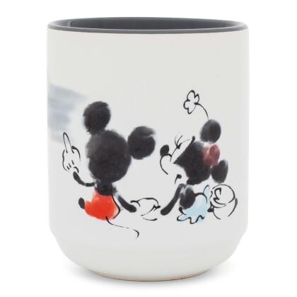 Disney Mickey and Minnie Mouse Sunset Asian Ceramic Tea Cup | Holds 9 Ounces 