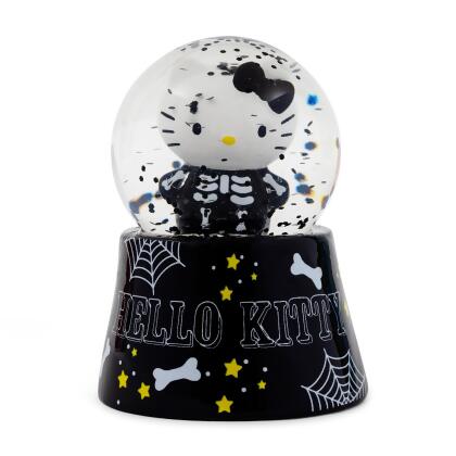 Sanrio Hello Kitty Black Skeleton Mini Light-Up Snow Globe | 3 Inches Tall 